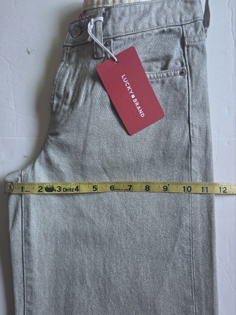 Lucky Brand Metallic Shimmer The Baggy Jeans - Picture 8 of 10
